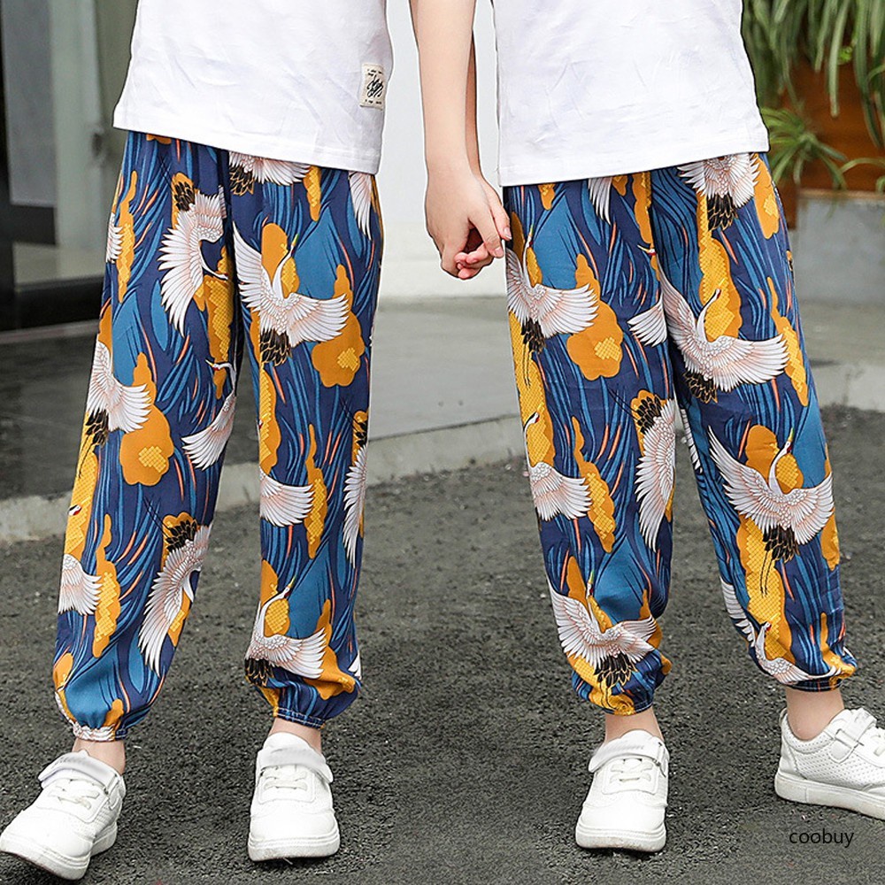 Quần dài thể thao chống muỗi in họa tiết thời trang cho bé