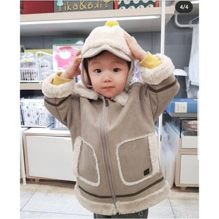Áo da lộn lót lông mềm Moimoln