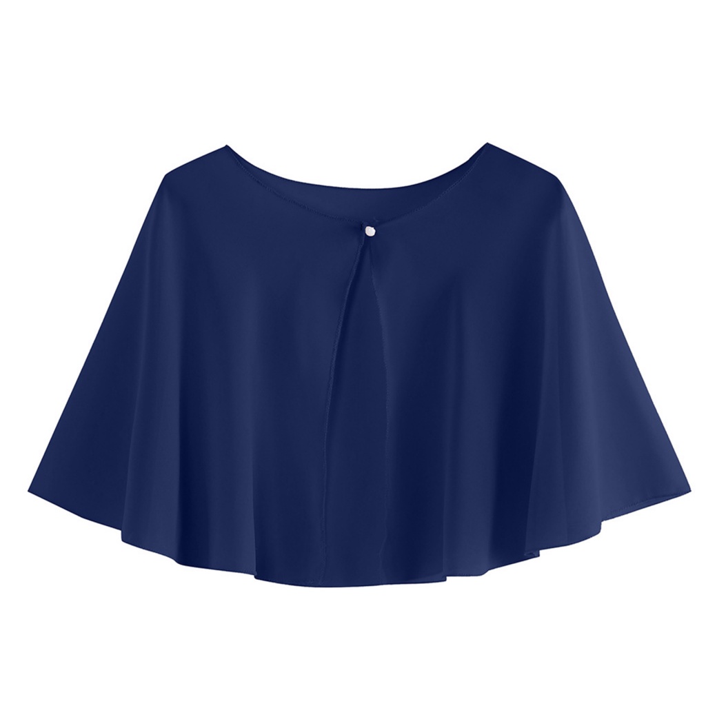 Chăm Sóc Da Mặt| Khăn Choàng Chiffon Cài Nút Trước Thoáng Khí Thời Trang Cho Cô Dâu