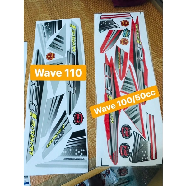 Tem Rời Wave 50/100/110 Phong Cách 125i Tem 3 Lớp Cực Hót