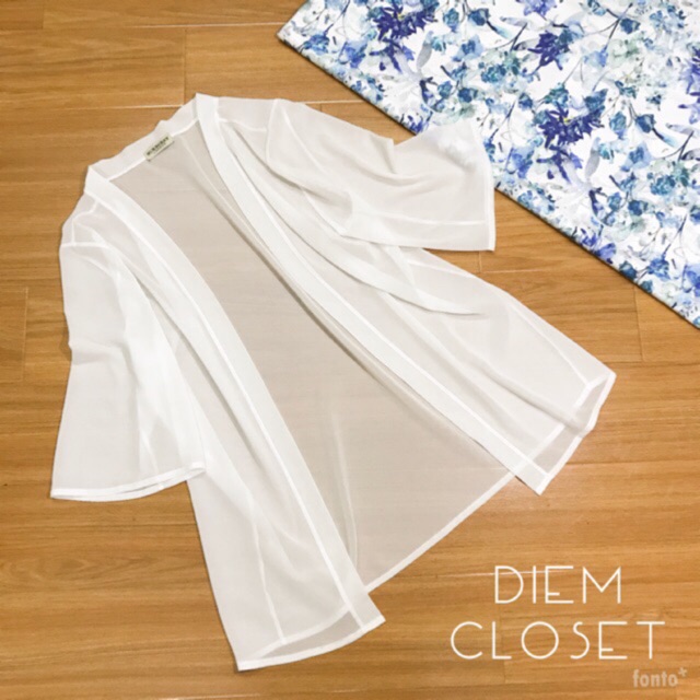 [ HOT DEAL] Áo kimono trơn đen-trắng choàng đi biển | BigBuy360 - bigbuy360.vn