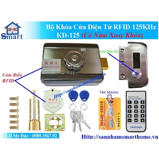 Bộ khóa cửa RFID 125khz có núm xoay khóa