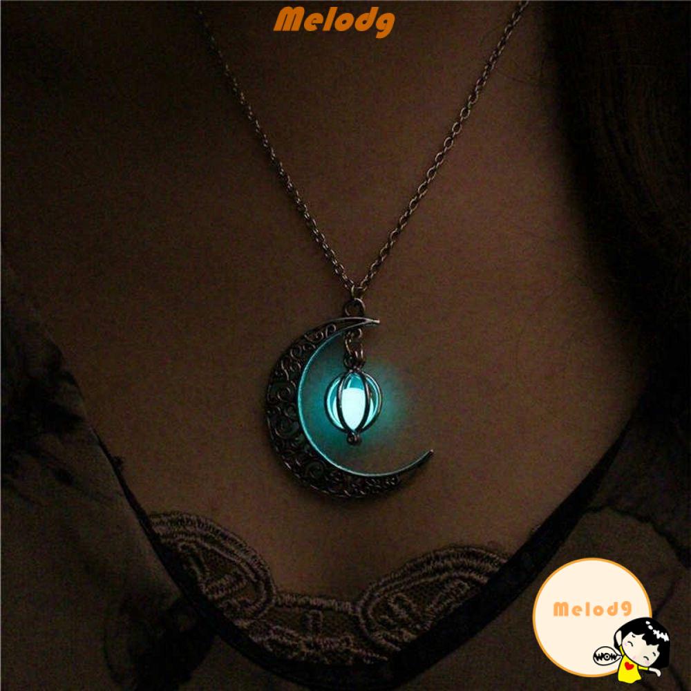 Vòng cổ Mặt Hình Mặt Trăng &amp; Quả Bí Phát Sáng Thời Trang|Mạ / Nhiều Màu