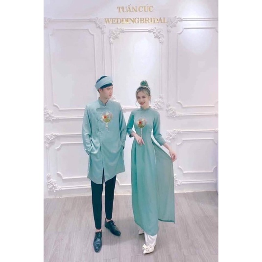 Áo dài cặp dâu rể ÁO DÀU THANH PHONG N04