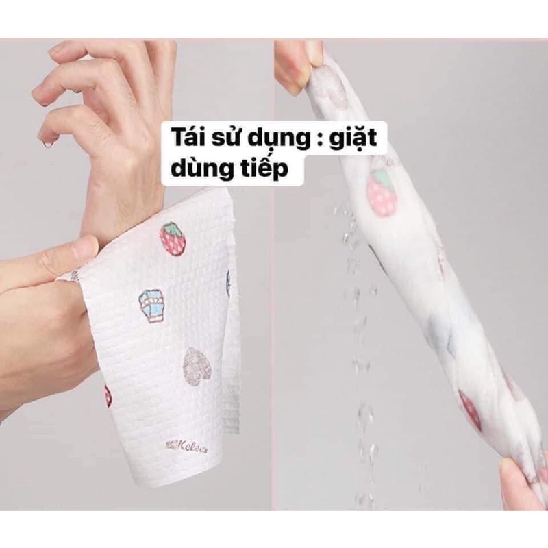 Cuộn khăn lau bếp siêu dai ,thấm dầu mỡ có thể tái sử dụng nhiều lần