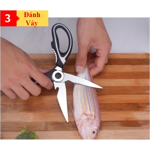 Kéo Nhà Bếp, Văn Phòng Đa Năng ( Cắt Gà, Xương Cứng, Rau, Bật Lắp Chai,Bóc Quả Cứng,...)