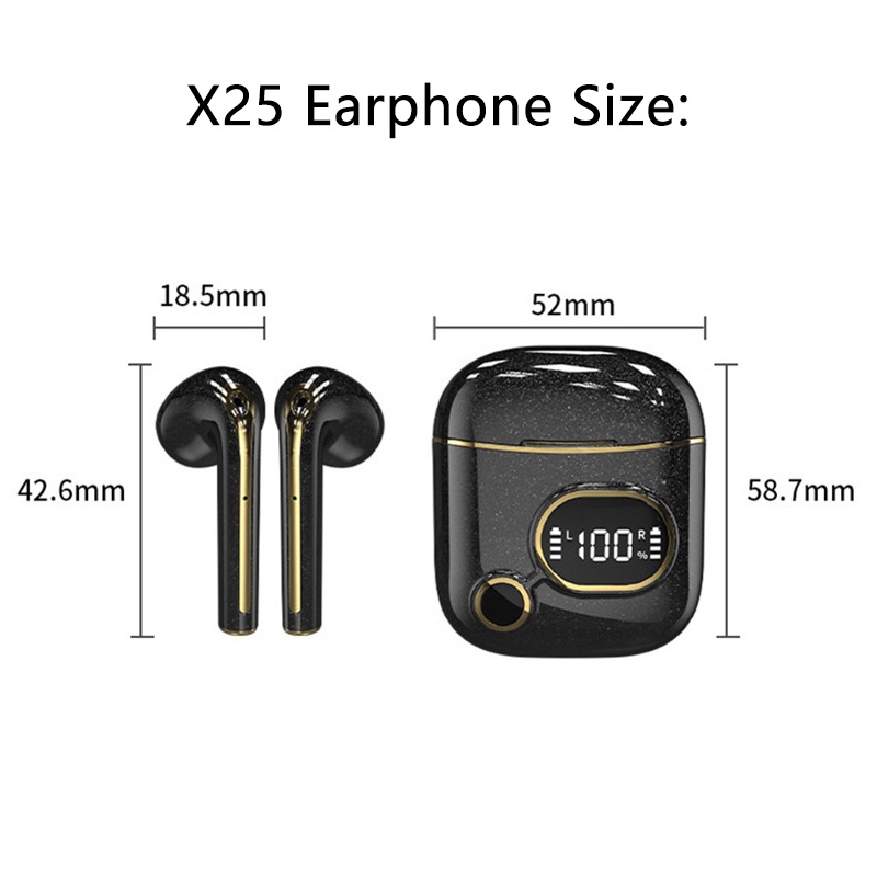 Tai nghe không dây Màn Hình LED Cảm Ứng Hexu Mini TWS 5.2 Kèm Mic