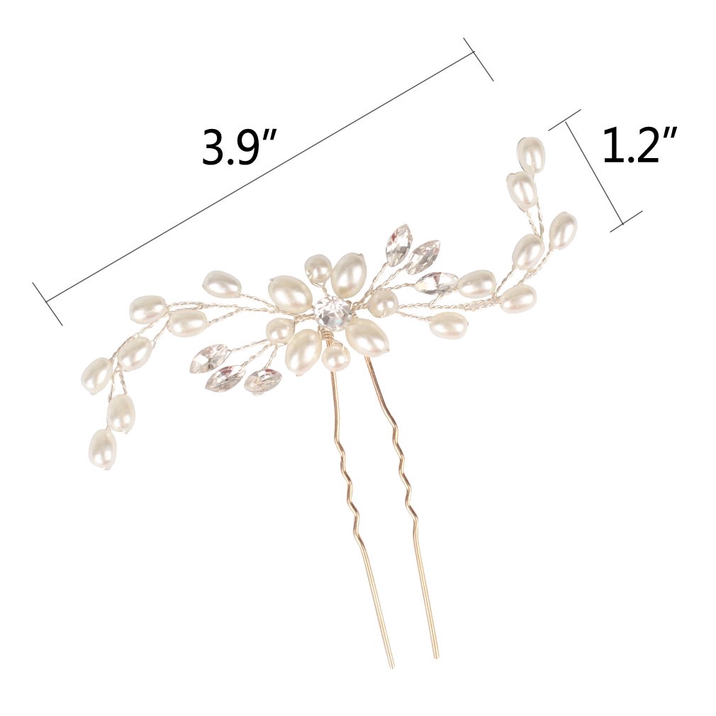 Trâm cài tóc họa tiết hoa đính ngọc trai giả thời trang cho nữ