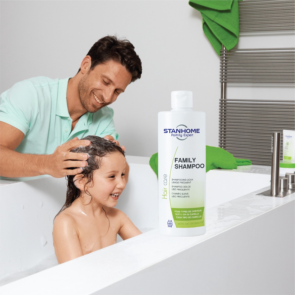 Dầu gội không xà phòng, ph5 với tinh chất yến mạch Stanhome Family Expert family shampoo 400ml