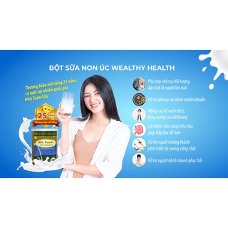 SỮA NON ÚC WEALTHY HEALTH LON 400G TĂNG SỨC ĐỀ KHÁNG VỚI 5 LOẠI KHÁNG THỂ KẾT HỢP LACTOFERRIN VÀ GROWTH FACTOR