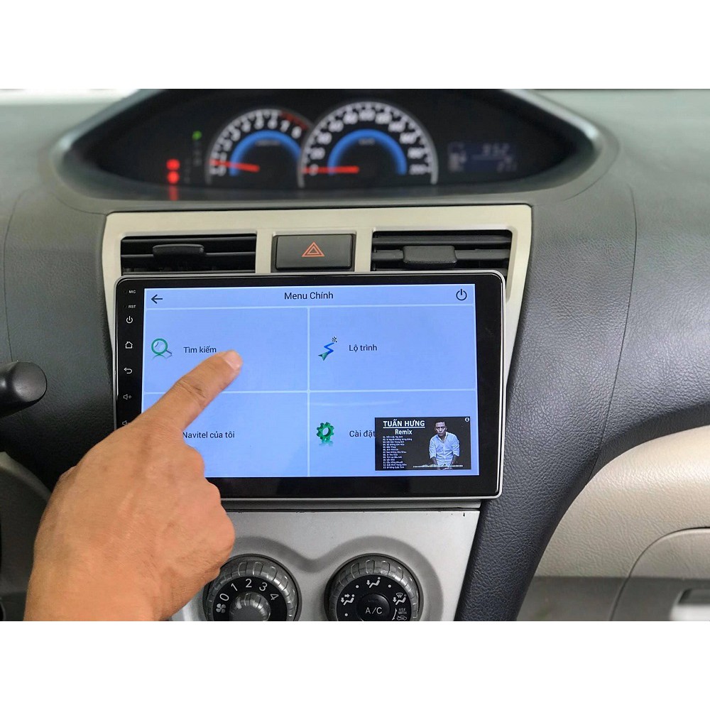 Màn hình ô tô android 4G Toyota Vios 2008 2009 2010 2011 2012 tặng mặt dưỡng và giắc nguồn theo xe-màn hình dvd android