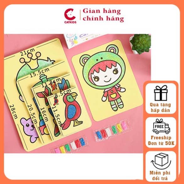 Tranh cát xinh nhiều màu sắc nhiều mẫu mã cho bé sáng tạo TO08