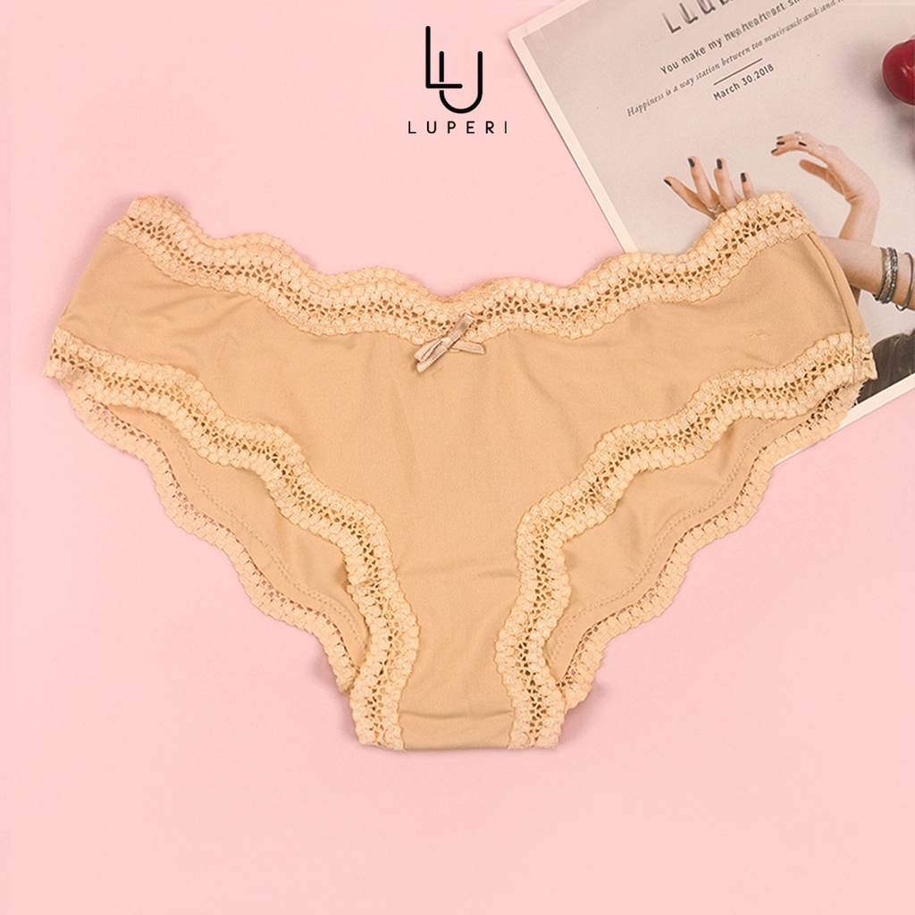Quần Lót Nữ Thun Lạnh Cạp Cao Luperi Dáng Bikini Mềm Mịn Co Giãn Không Lằn Mông Kháng Khuẩn Khử Mùi Tốt Sp740