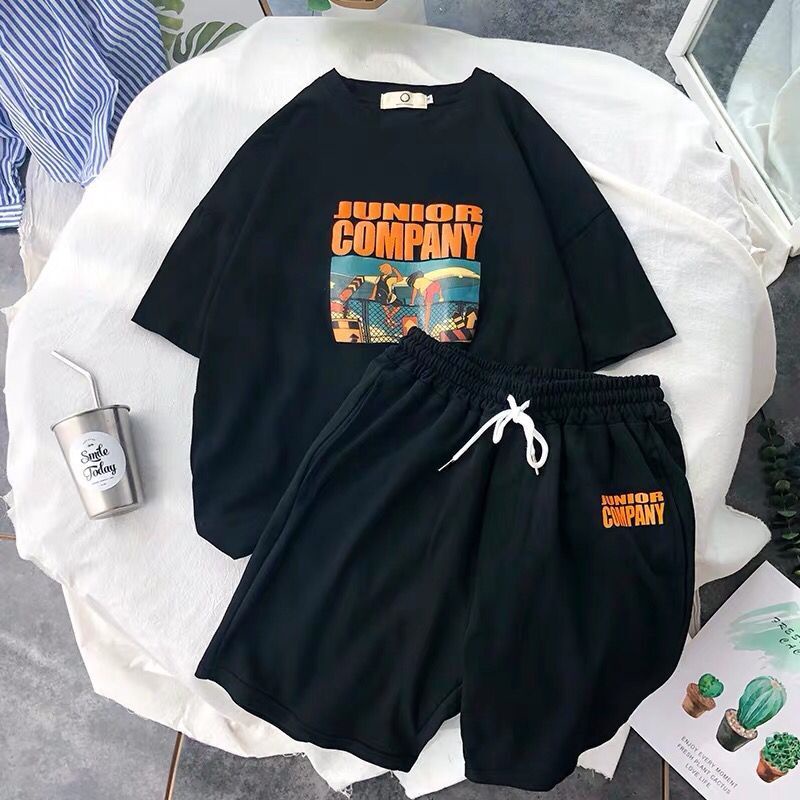 Set đồ thể thao ngắn tay phong cách Hàn Quốc năng động dành cho nam