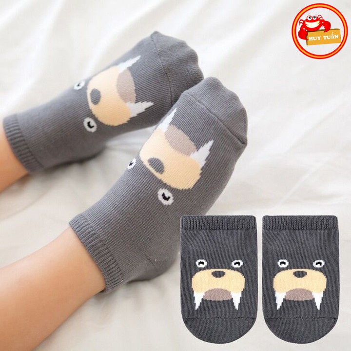 Tất chống trượt cổ ngắn hình thú dễ thương cho trẻ sơ sinh KIDS SOCKS (TKS02)