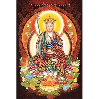 Tranh gắn đá toàn bộ - Phật Địa tạng bồ tát