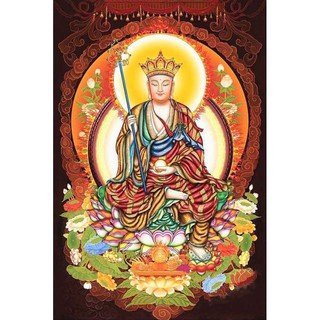 Tranh gắn đá toàn bộ - Phật Địa tạng bồ tát