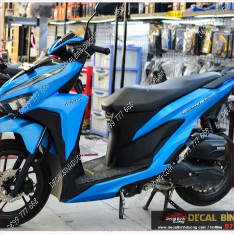 Tem Trùm Xe Máy - Tem Trùm Vario 125/150 Xanh Trời Nổi Bật Màu Sắc 85%