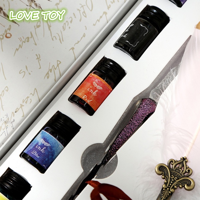 Set Bút Chấm Lông Vũ Thủy Tinh Pha Lê Nkodok