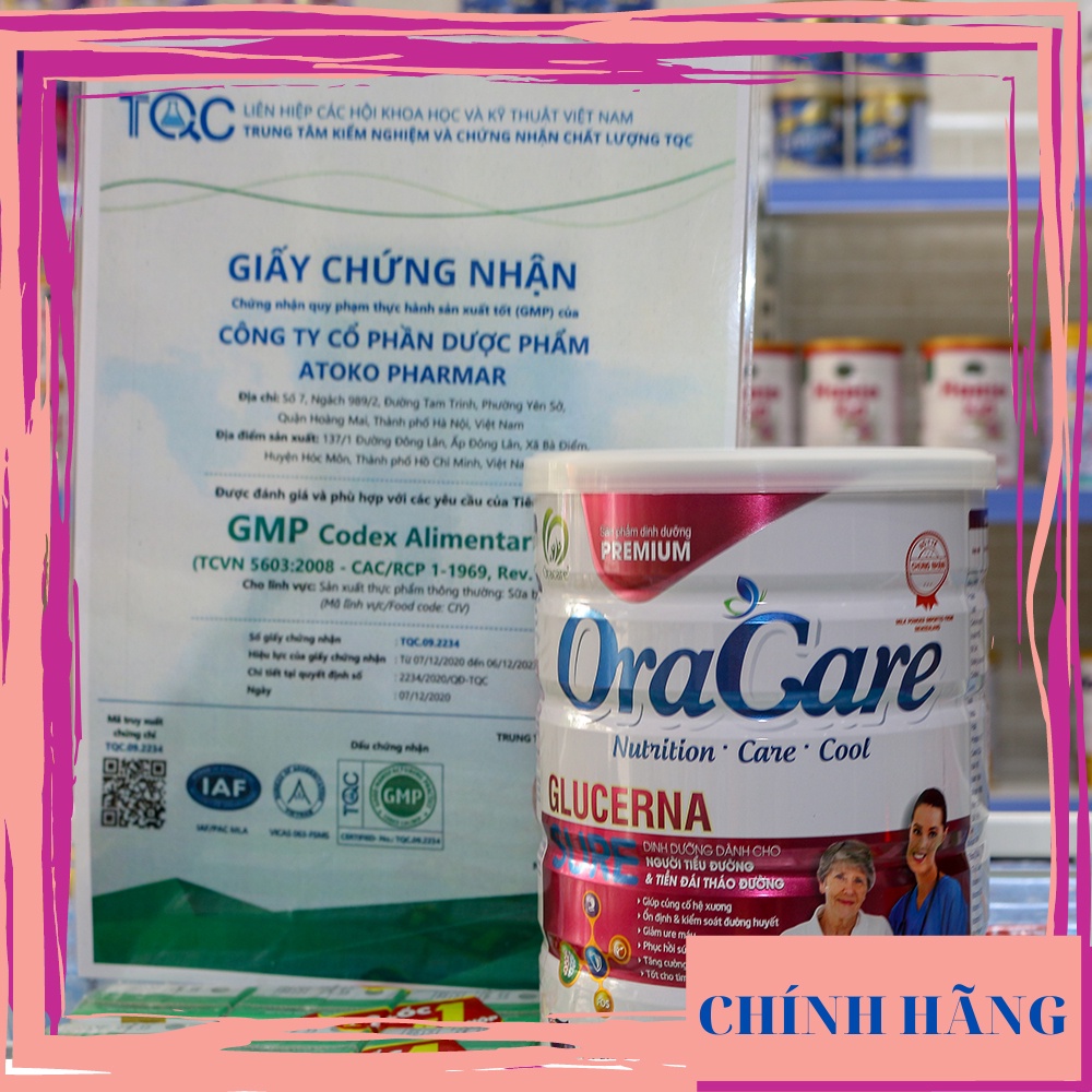 Sữa bột OraCare Glucerna dinh dưỡng dành cho người tiểu đường 900g [DATE MỚI NHẤT]