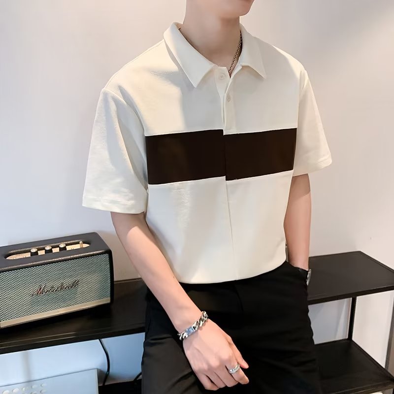 Áo Thun Polo Mỏng Dáng Rộng Phong Cách Đường Phố Hàn Quốc Thời Trang Mùa Hè Chất Lượng Cao Hàng Mới Dành Cho Bạn Nam Mặc Vào Mùa Hè 2022