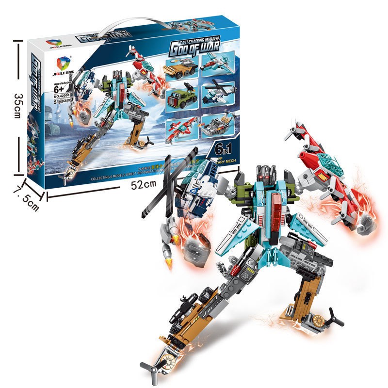 Đồ chơi Lắp Ráp Robot Siêu Nhân 6 in 1 - 513 mảnh ghép