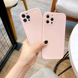 Ốp trơn💖freeship💖 ốp iphone hồng silicon viền vuông basic trơn giả