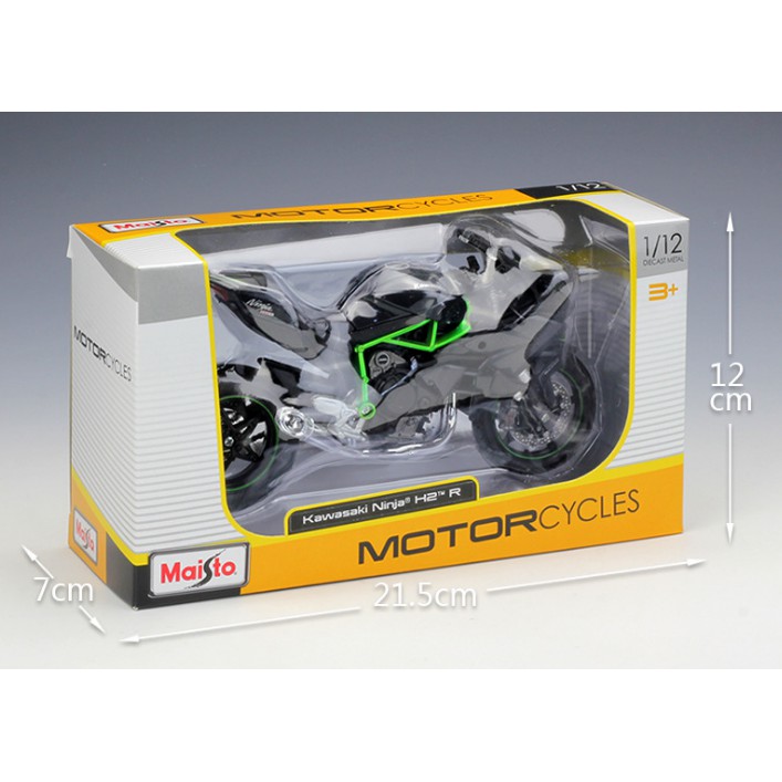 MÔ HÌNH XE MÔ TÔ Kawasaki Ninja 'H2R' TỈ LỆ 1/12