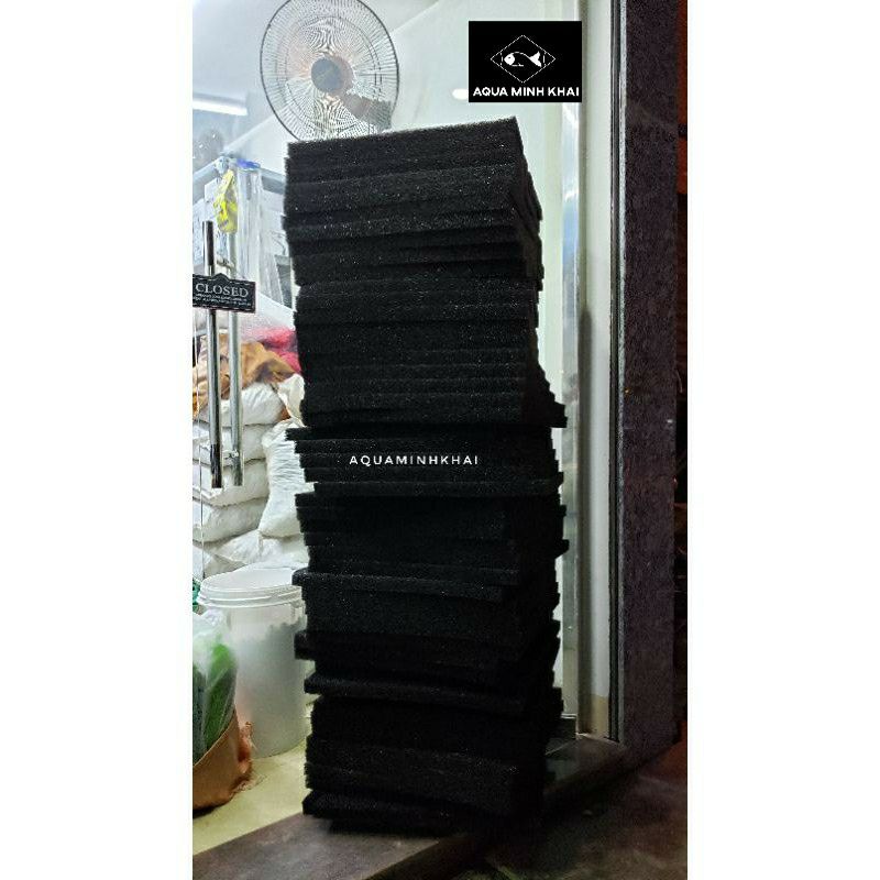 Mút đen lọc nước hồ cá 60*45*5cm, 50x50x5cm lọc siêu thích