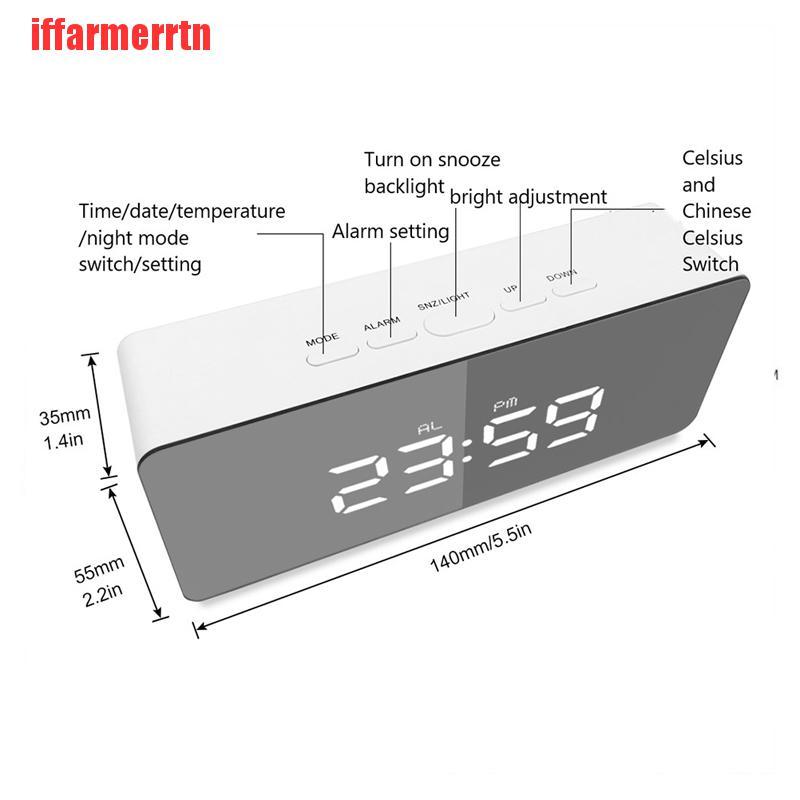 Đồng Hồ Báo Thức Điện Tử Có Đèn Led Hiển Thị Giờ Tiện Dụng