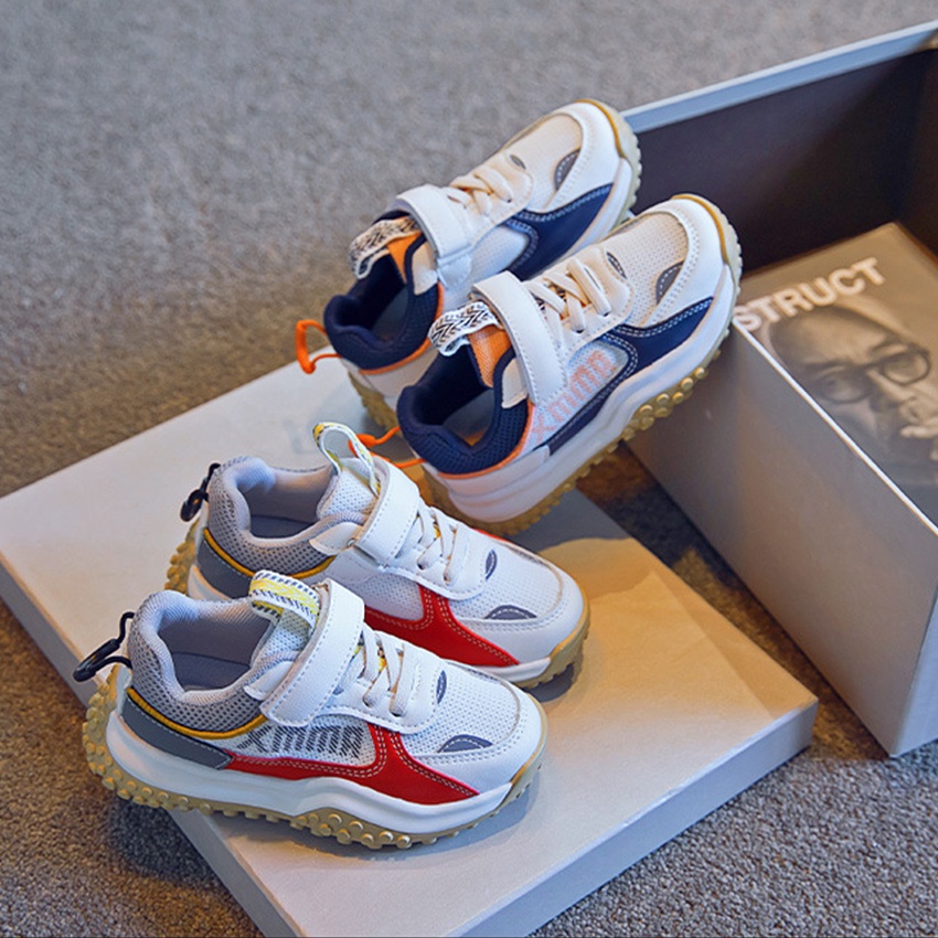 Giày Thể Thao Trẻ Em XMAX21 Từ 6 Đến 12 Tuổi Quai Dán Phong Cách Hàn Quốc