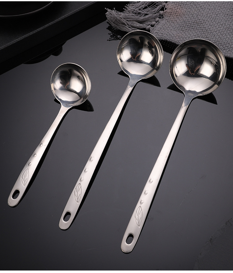 Bộ Muỗng Múc Canh Bằng Thép Không Gỉ Thiết Kế Vỏ Sò Tiện Dụng