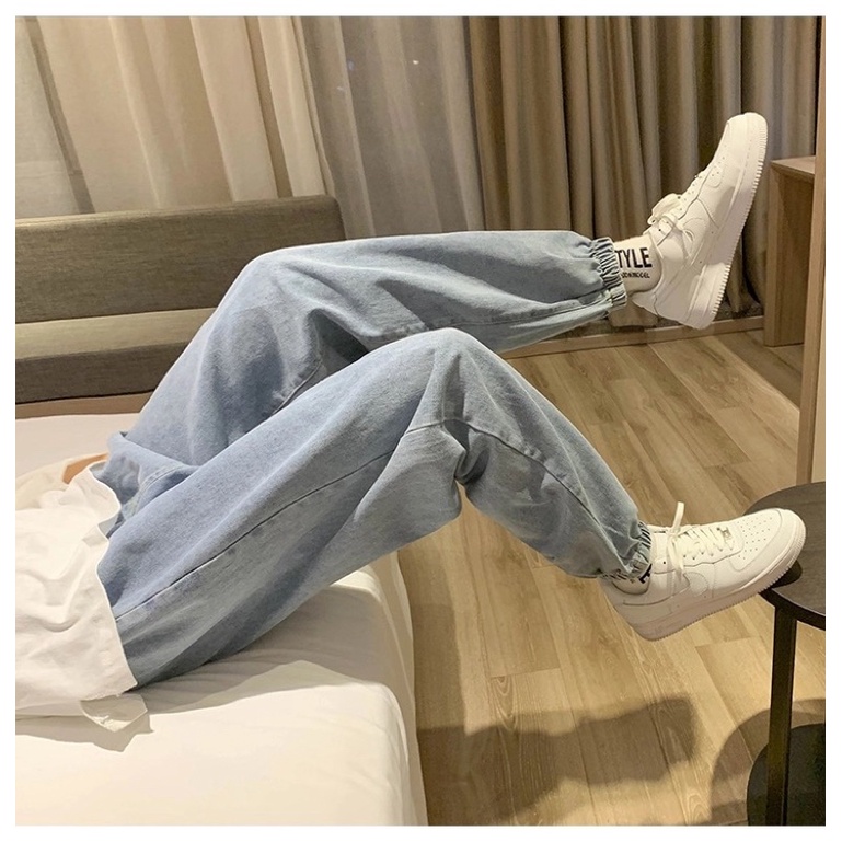 Quần jogger jean nam phong cách năng động trẻ trung - hot 2022-Q17- quần bò bó ống phong cách hiphop