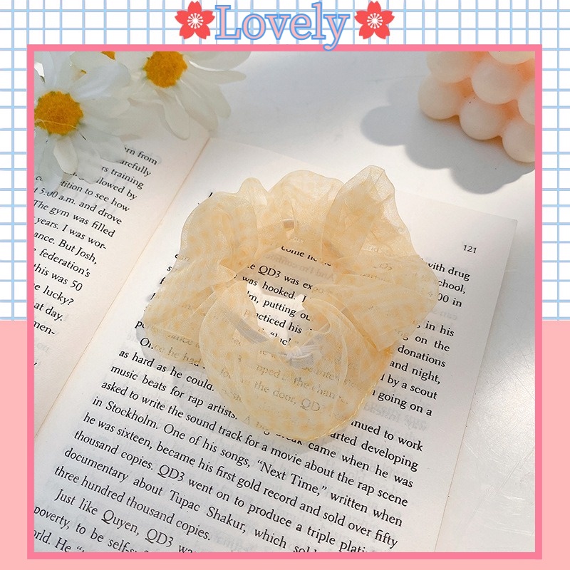 Dây Buộc Tóc Scrunchies Vải Satin In Họa Tiết Hoa Dễ Thương Phong Cách Thời Trang Hàn Quốc Cho Nữ