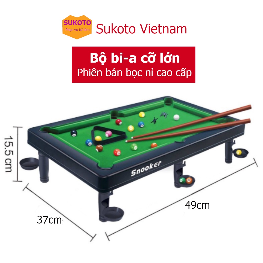 Bộ bàn bi a cao cấp cỡ lớn 15x37x49 - Đồ chơi giải trí kết nối gia đình