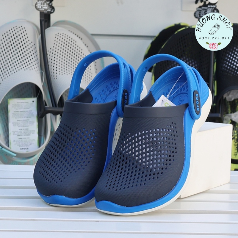 Tặng kèm jibit, Dép sục Literide 360 Kid Navy xanh đế xoắn chống trơn trượt, êm nhẹ cho bé