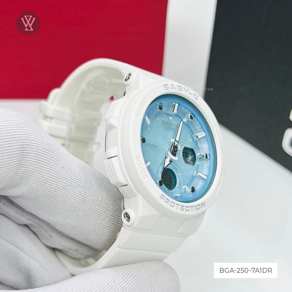 Đồng Hồ Điện Tử Nữ Casio Baby-G WATCHSTORE BGA-250-7A1DR Thiết Kế Mặt Kính Khoáng 38.5mm, Dây Và Vỏ Nhựa Bền Bỉ