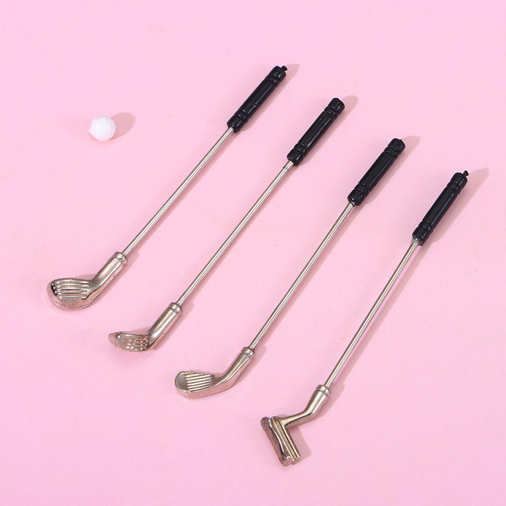 Bộ 5 Gậy Đánh Golf Màu Cầu Vồng Tỉ Lệ 1 / 12 Dùng Trang Trí Nhà Búp Bê