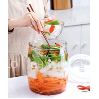 BÌNH THUỶ TINH MUỐI DƯA NẮP CÓ NÚM 2000ML
