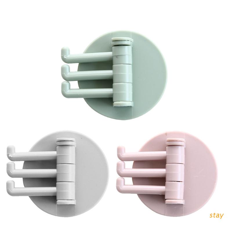 Giá Treo Đồ 3 Móc Dán Tường Phong Cách Bắc Âu Không Cần Đục Lỗ Xoay Được Tiện Lợi