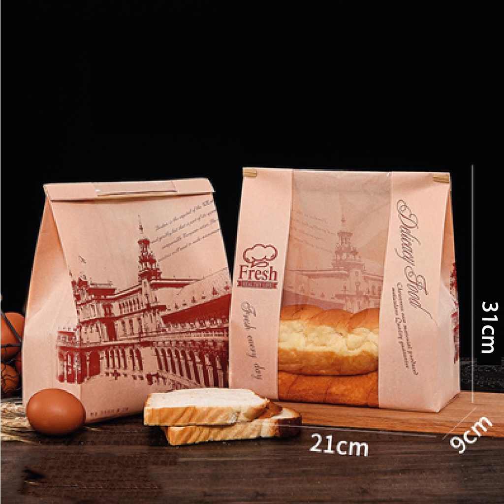 50 TÚI ĐỰNG BÁNH MÌ hoa cúc/bánh mì sandwich, kích thước 31x21x9 cm, đa dạng mẫu mã, tiện dụng, an toàn vệ sinh