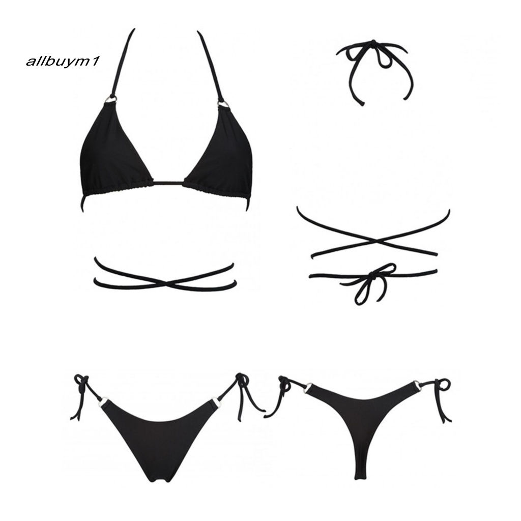 Bộ Đồ Bơi Bikini Hở Lưng Lưng Cao Phong Cách Gợi Cảm Cho Nữ