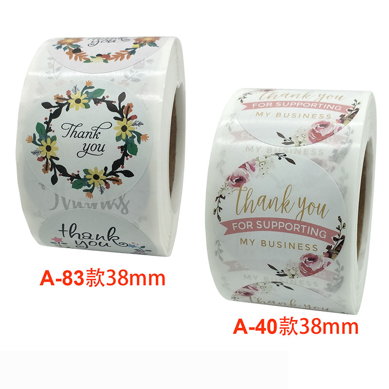 Cuộn 500 nhãn dán chữ Thank you tiện lợi