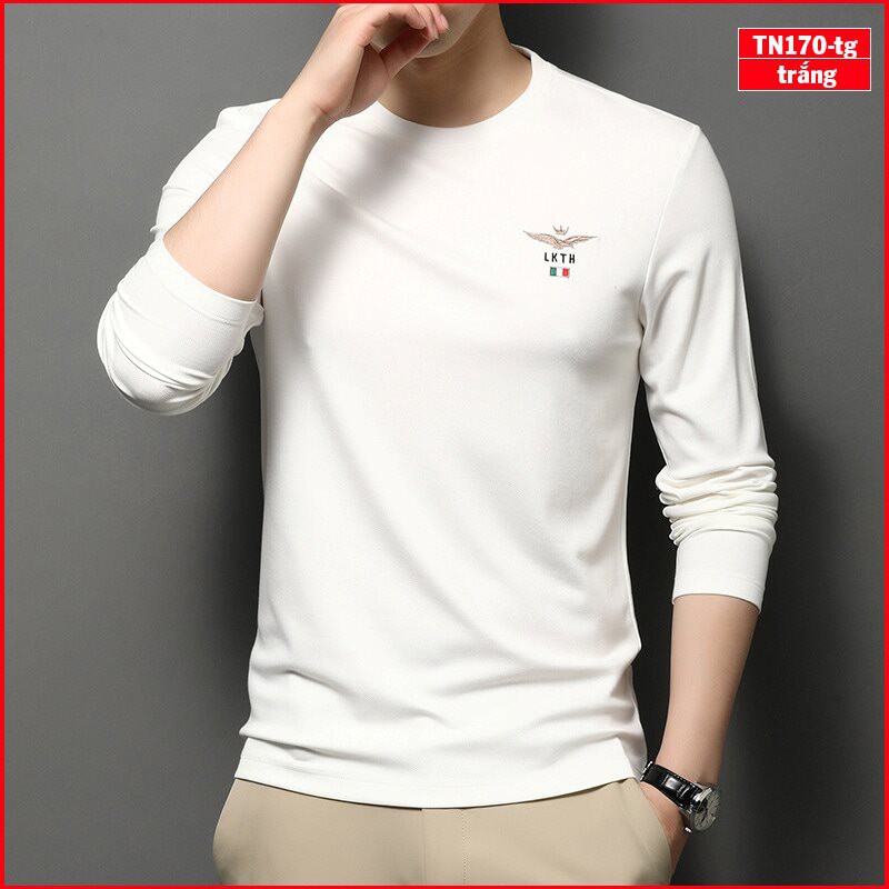 Áo thun nam tay dài TN170 logo đại bàng vải sợi tre tổng hợp bảo vệ môi trường | BigBuy360 - bigbuy360.vn