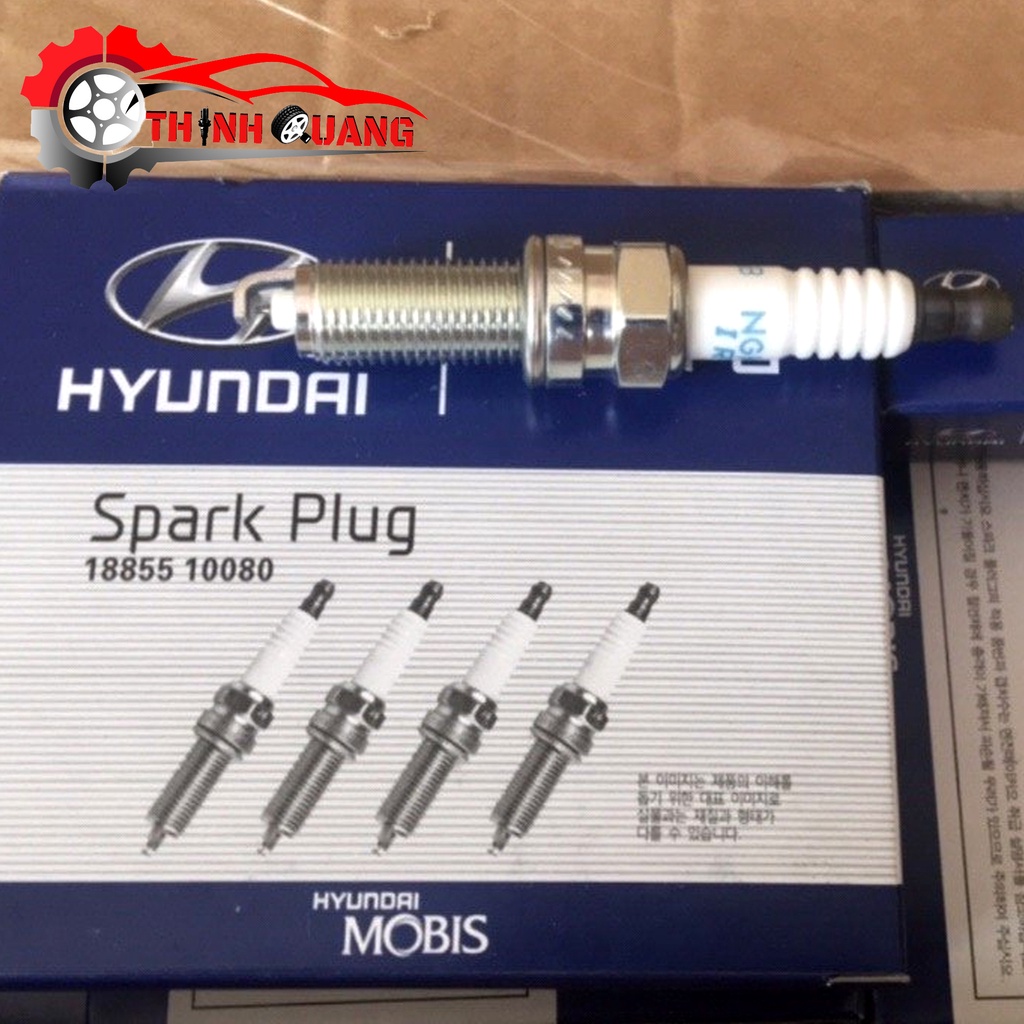 Bộ 4 bugi iridium HYUNDAI ACCENT, ELANTRA, I30, KIA CARENS, K3, RIO, FORTE