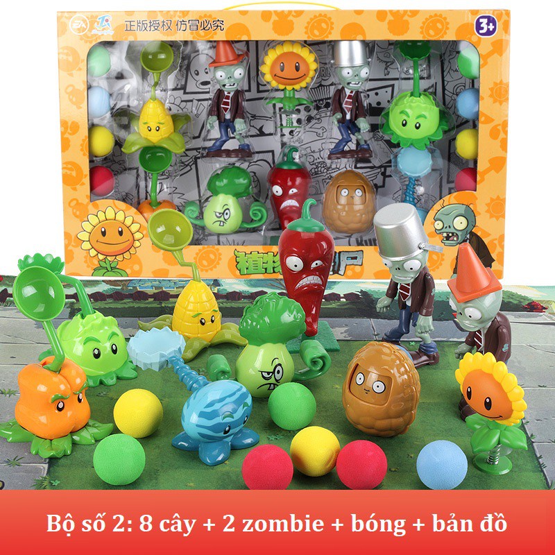 Bộ đồ chơi plants vs zombies, đồ chơi trẻ em cây bắn zombies tuổi thơ cực vui