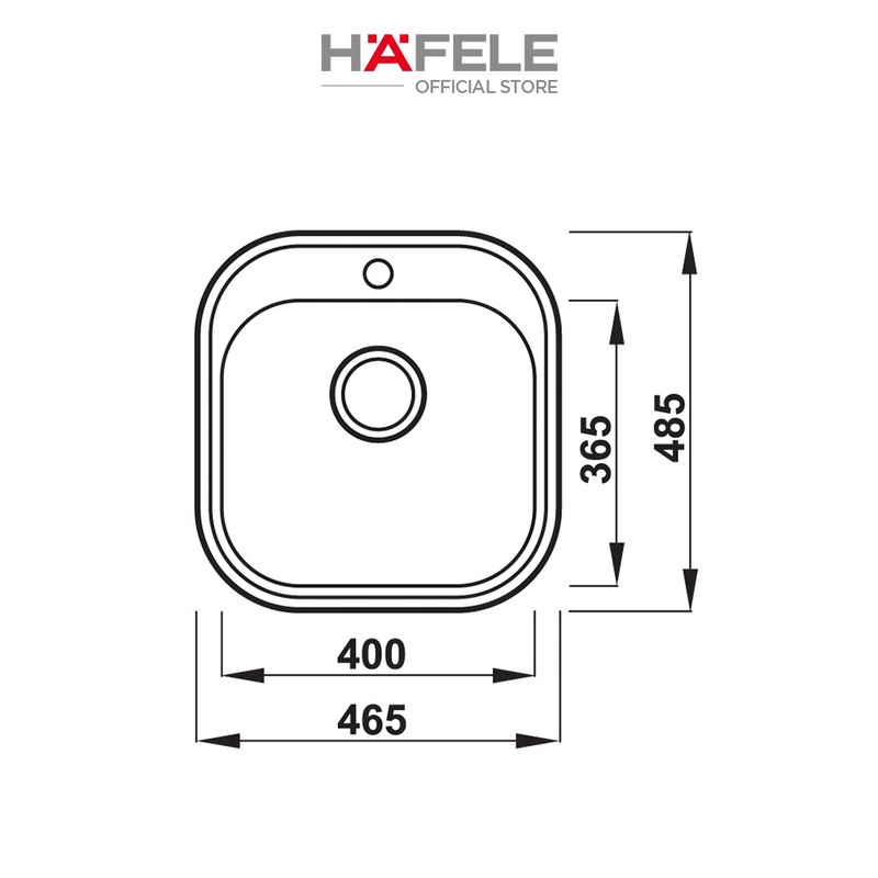 Chậu inox Hafele HS19-SSN1R50 - 567.23.083