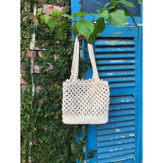 [Ảnh thật shop tự chụp] Túi tote đan macrame, 100% handmade with ❤️