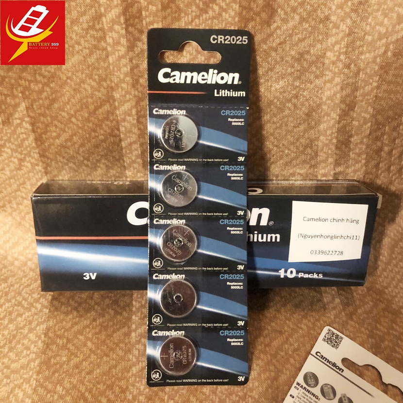 Pin CR2025 Lithium 3V Camelion chính hãng Pin máy tính cầm tay Casio, pin cúc áo, pin cmos máy tính
