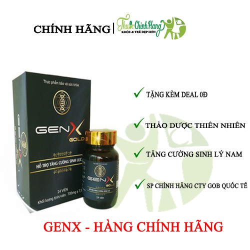 GEN X GOLD - Viên Uống Tăng Cường Sinh Lý Nam HỘP 24 VIÊN | BigBuy360 - bigbuy360.vn